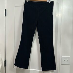 Black velvet cropped free people pants size small